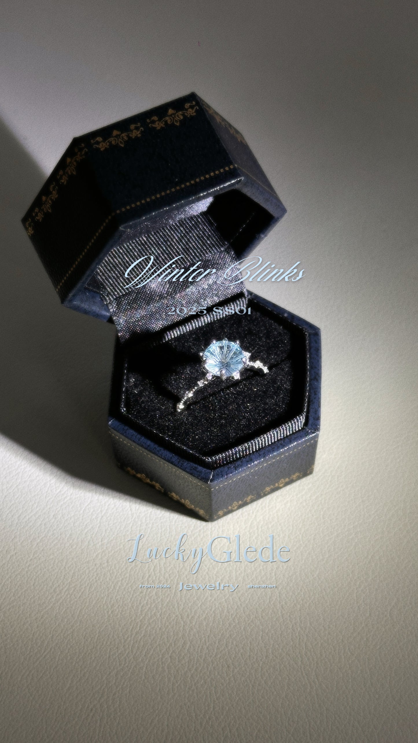 Fireworks Flash Blue Topaz S925 Ring