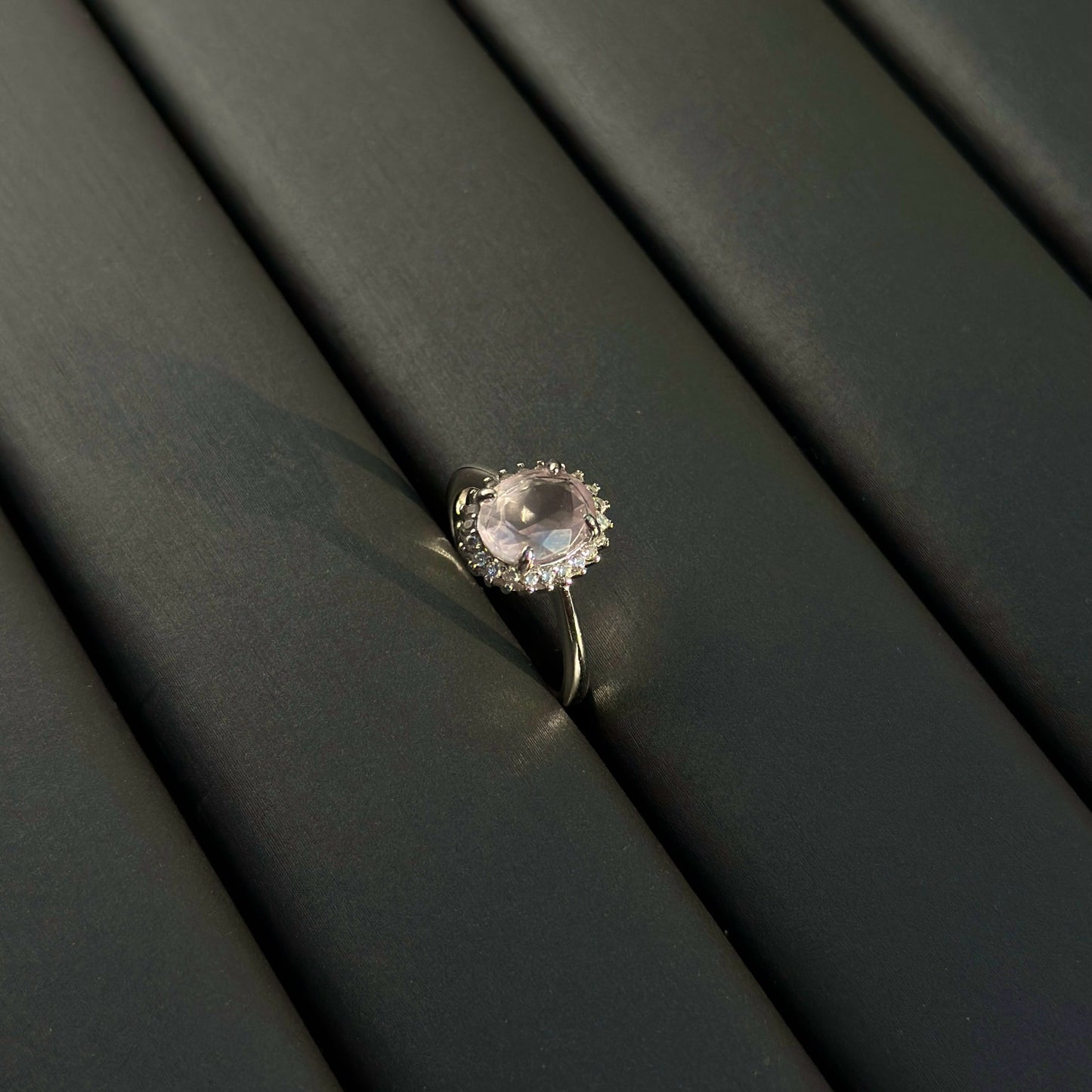 Sunshine Rose Quartz S925 Ring