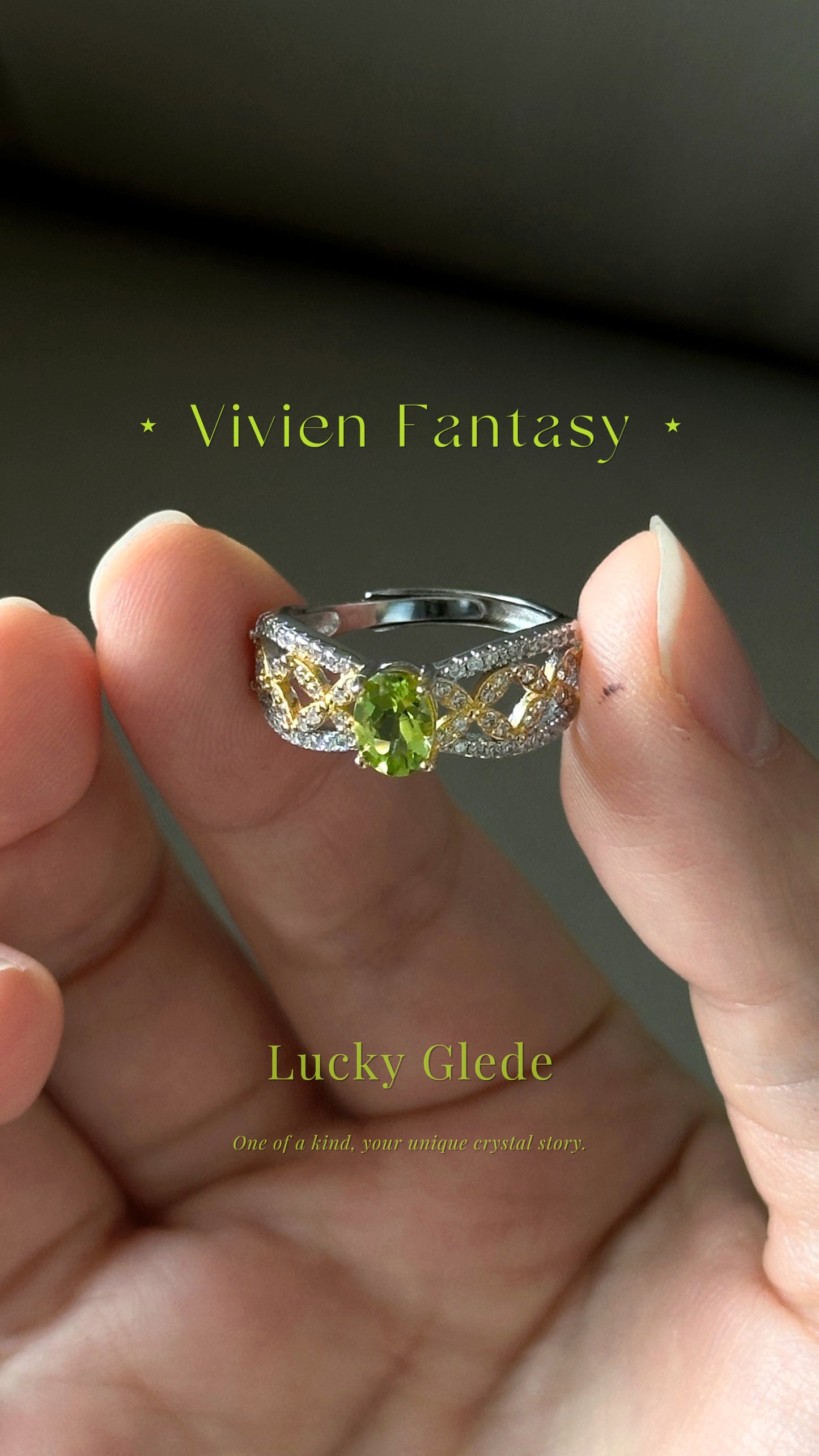 Cosmic Dance Peridot S925 Ring