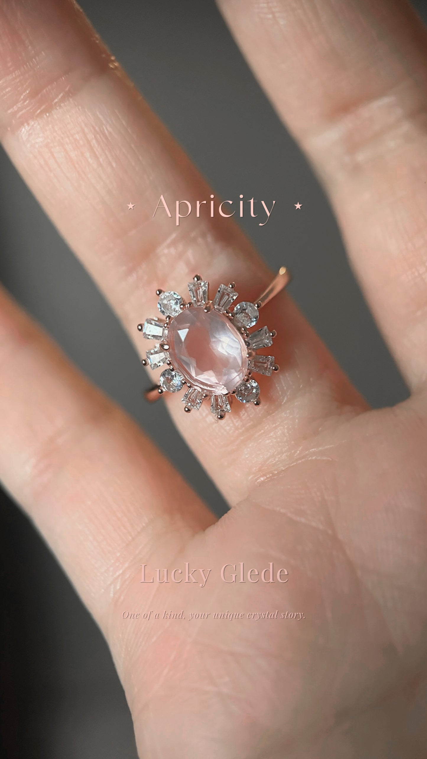 Lotus Blossom Rose Quartz S925 Ring