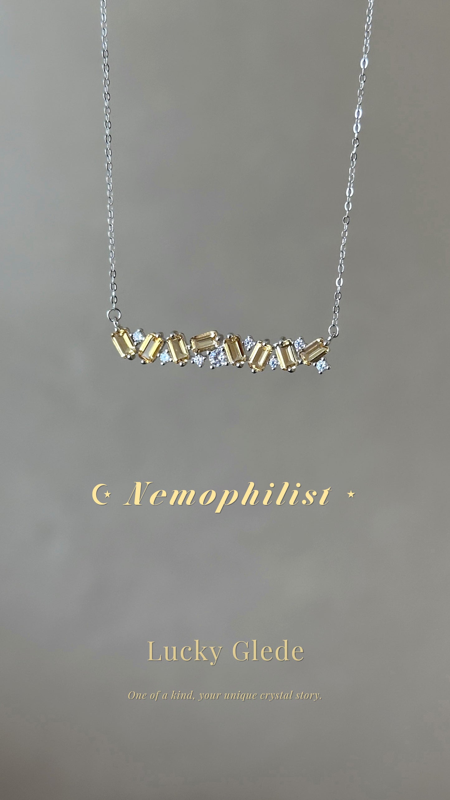 Golden Lime Citrine S925 Necklace