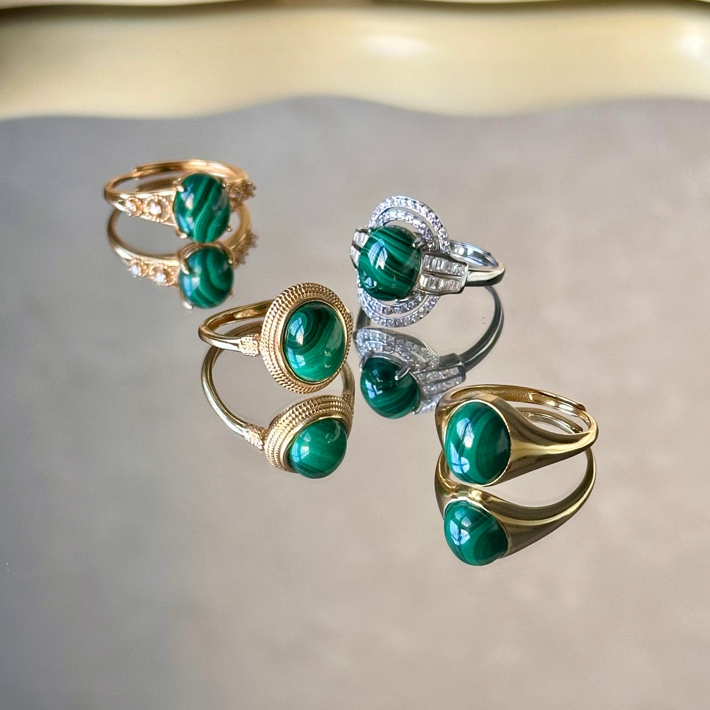 Elegant Malachite S925 Ring