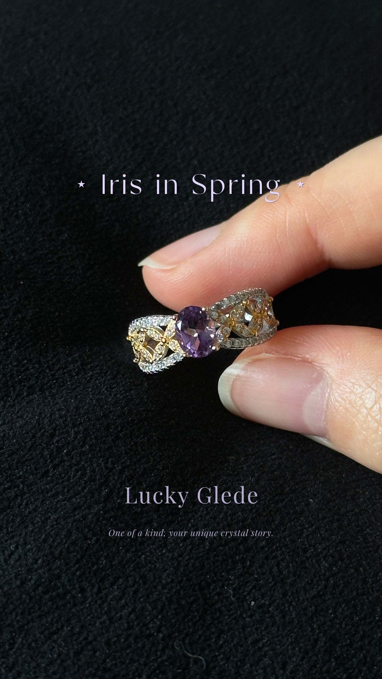 Cosmic Dance Amethyst S925 Ring