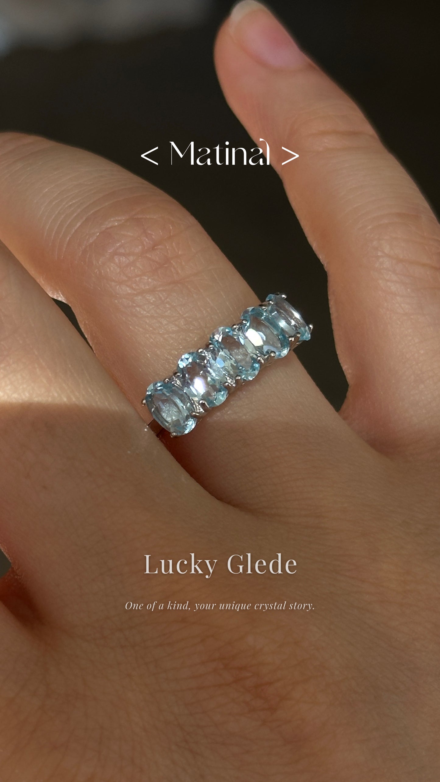 Trendsetter Blue Topaz S925 Ring