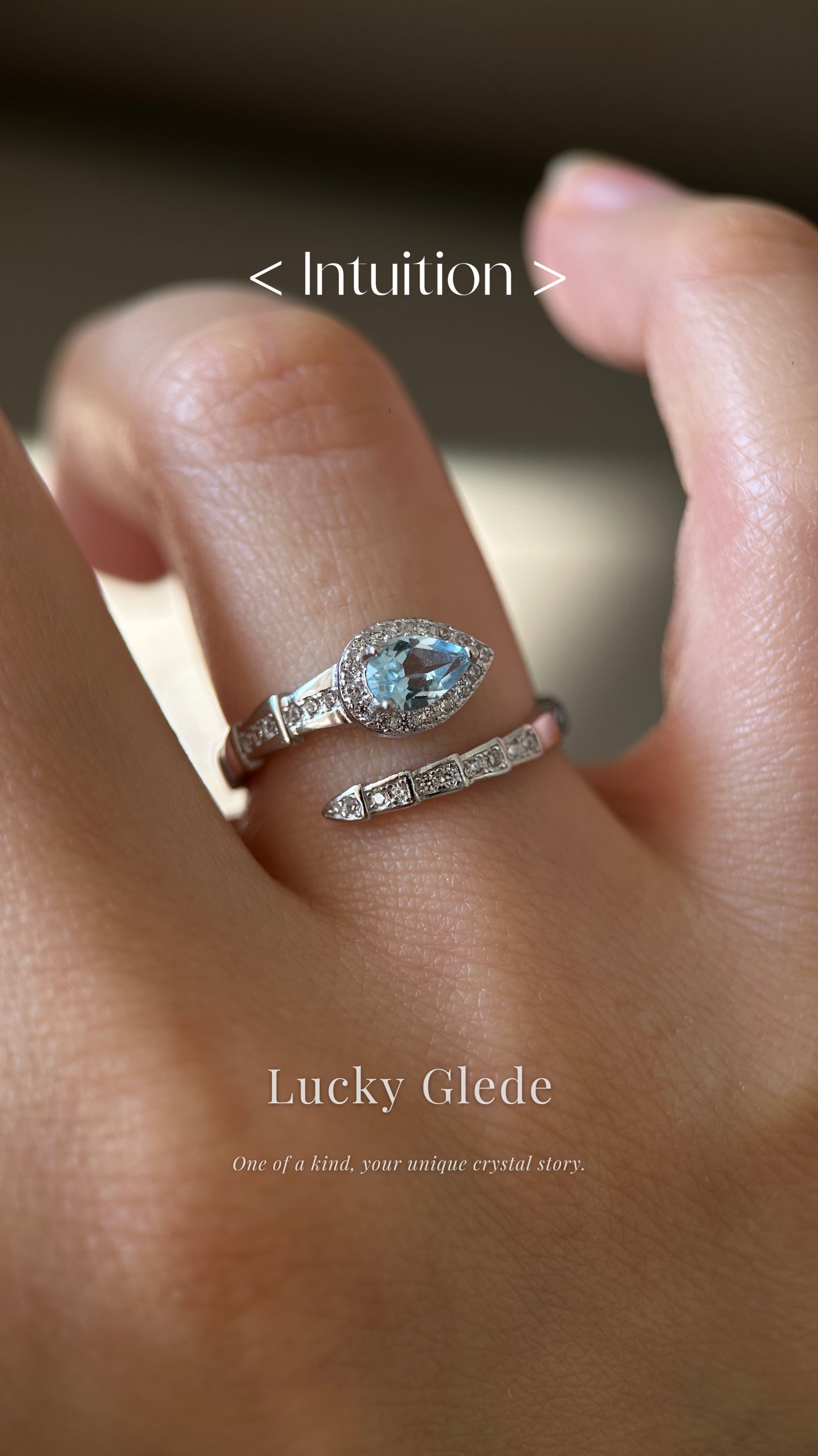 Serpent's Wisdom Blue Topaz S925 Ring