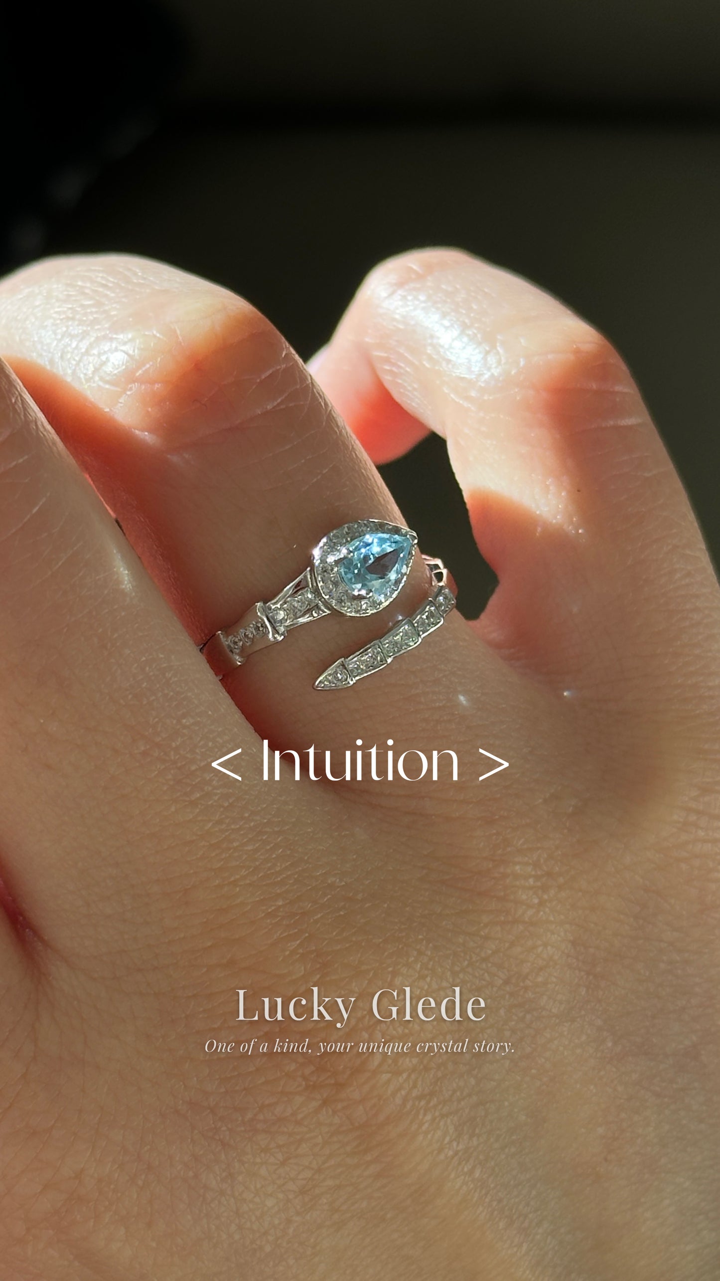Serpent's Wisdom Blue Topaz S925 Ring