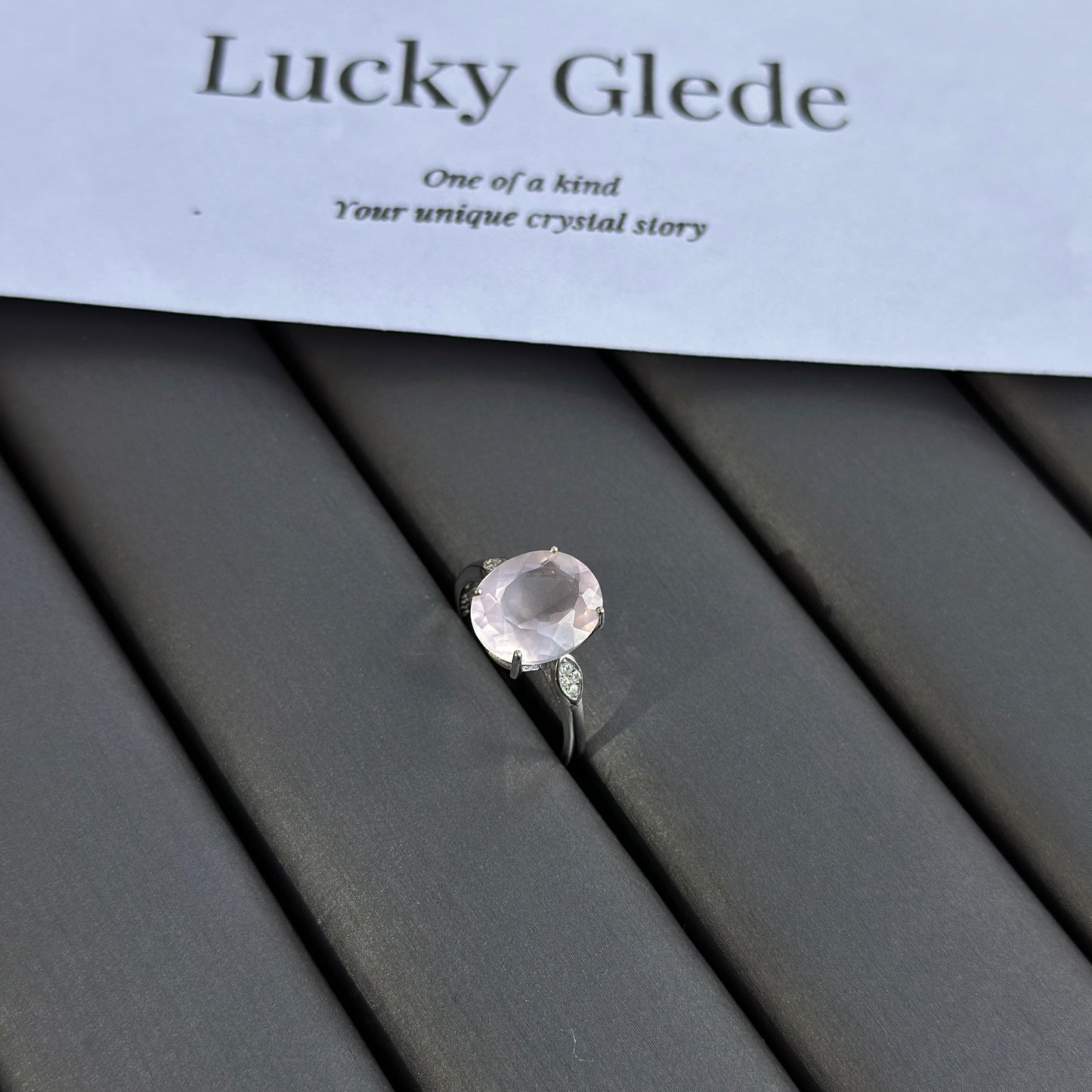 Sweet Pink Rose Quartz S925 Ring