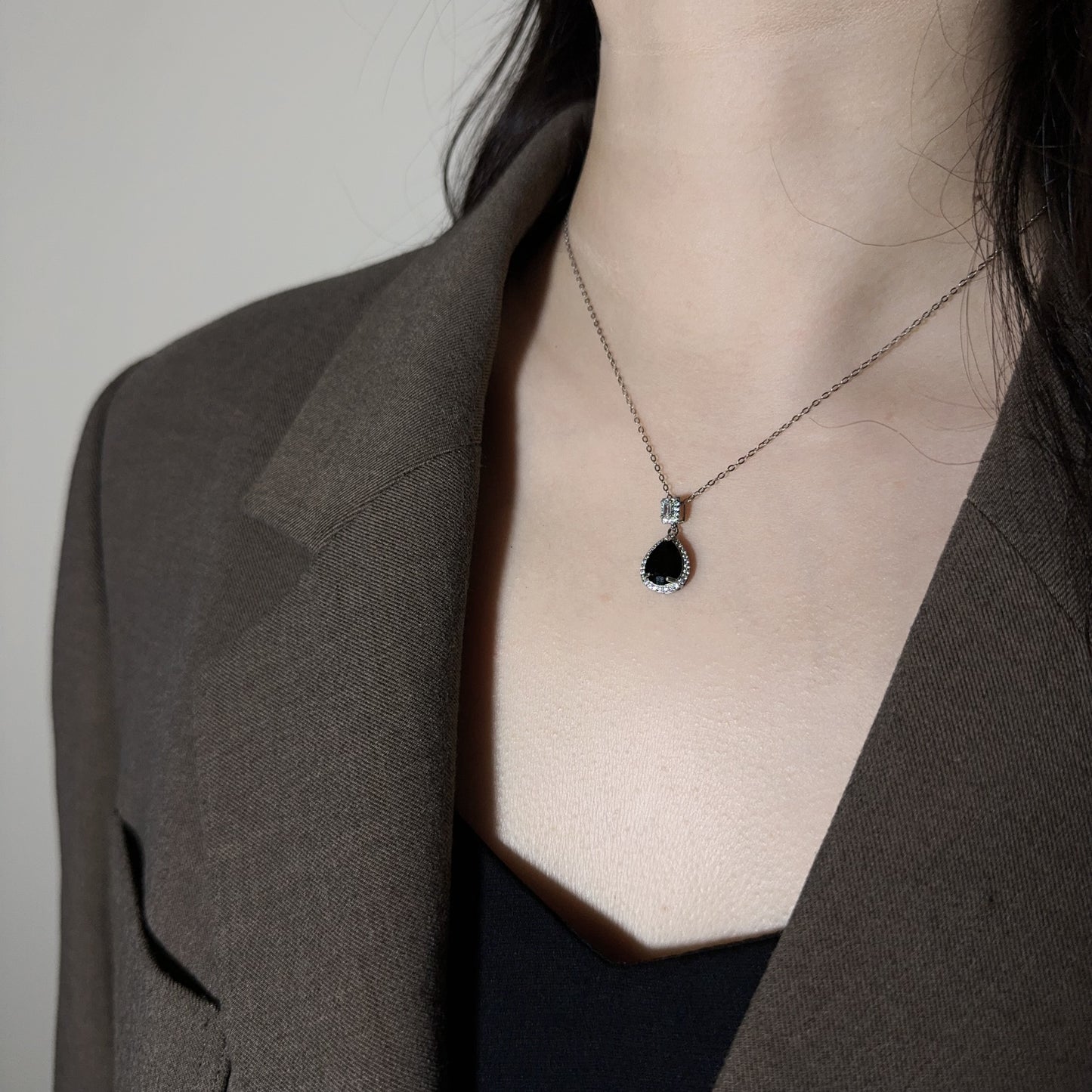 Natural Black Spinel Jewelry Set