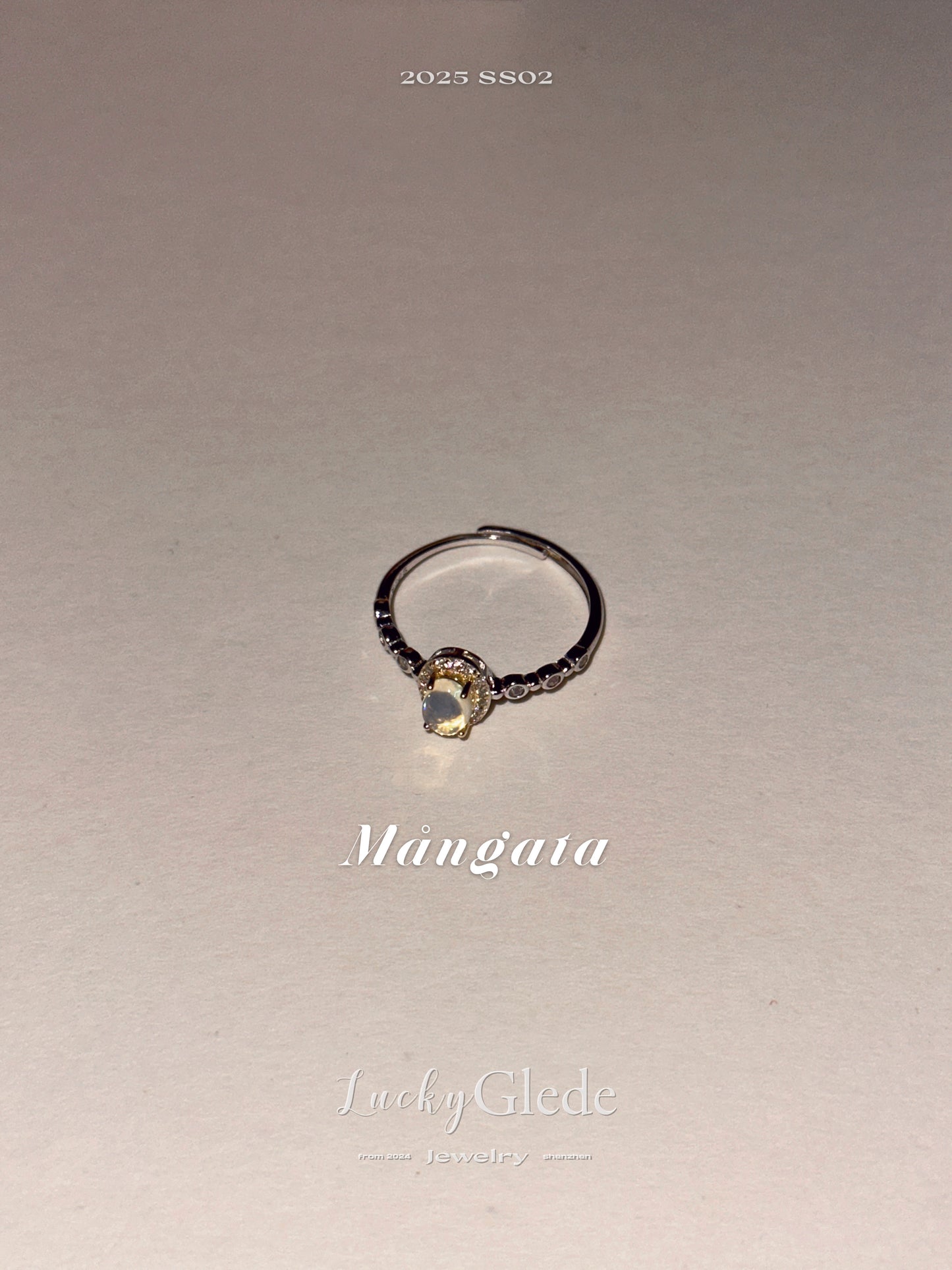 Natural Opal Stone Silver Ring