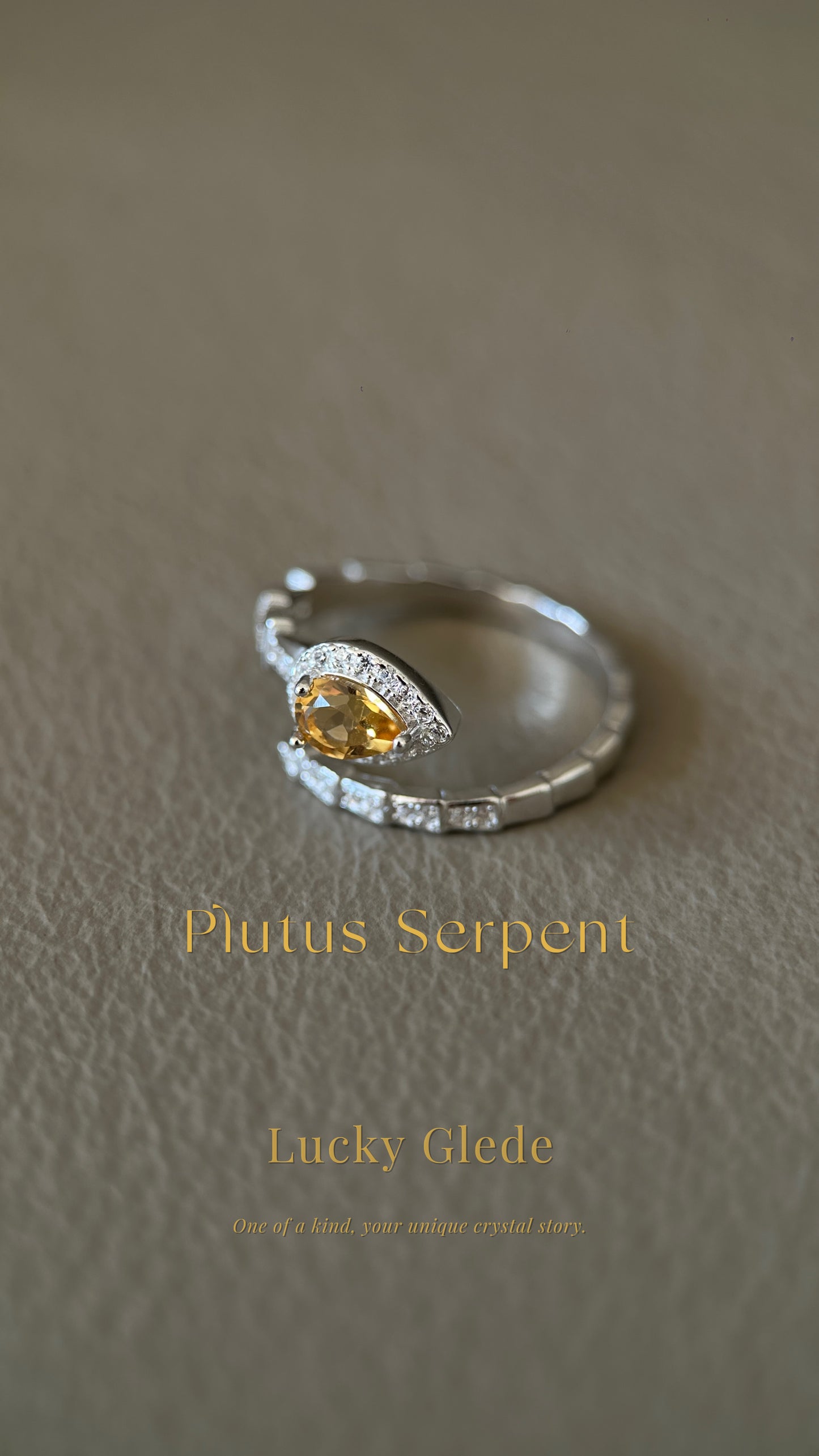 Serpent's Wisdom Citrine S925 Ring