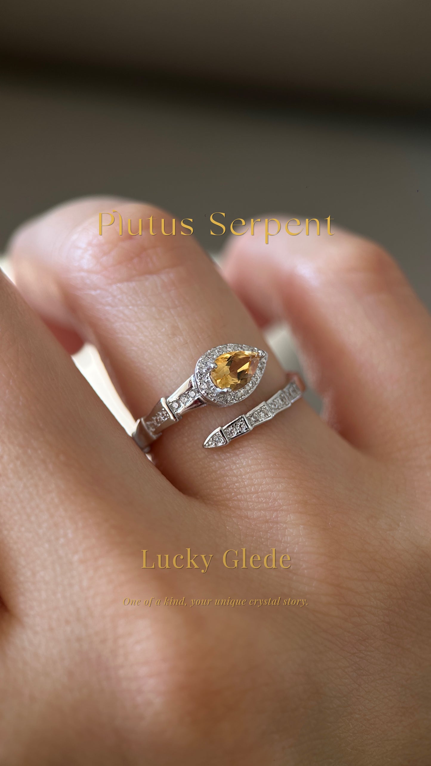 Serpent's Wisdom Citrine S925 Ring