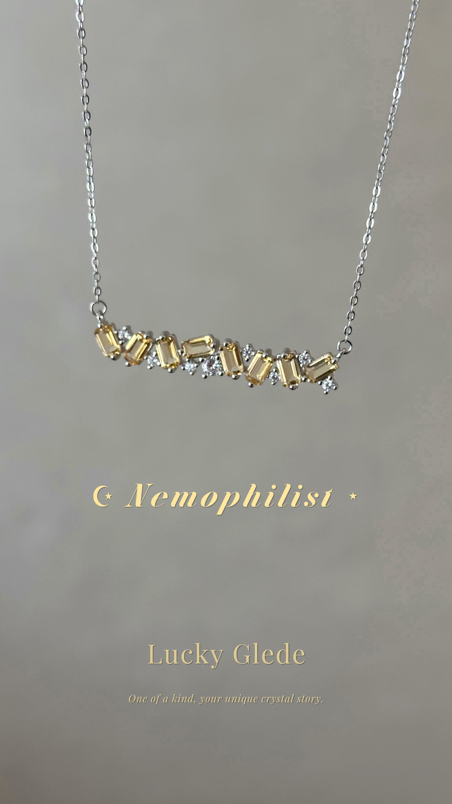 Golden Lime Citrine S925 Necklace