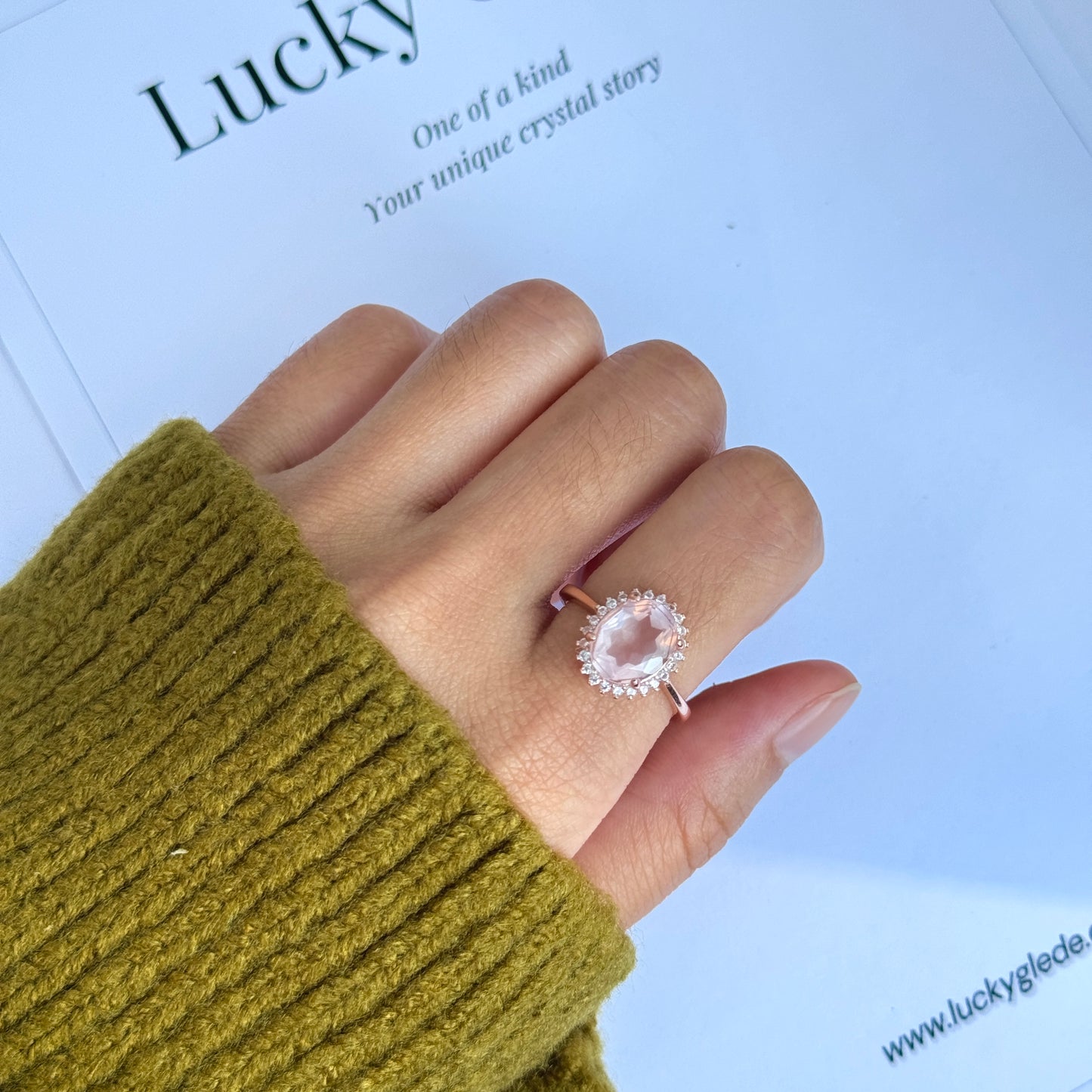 Spring Whisper Rose Quartz S925 Ring