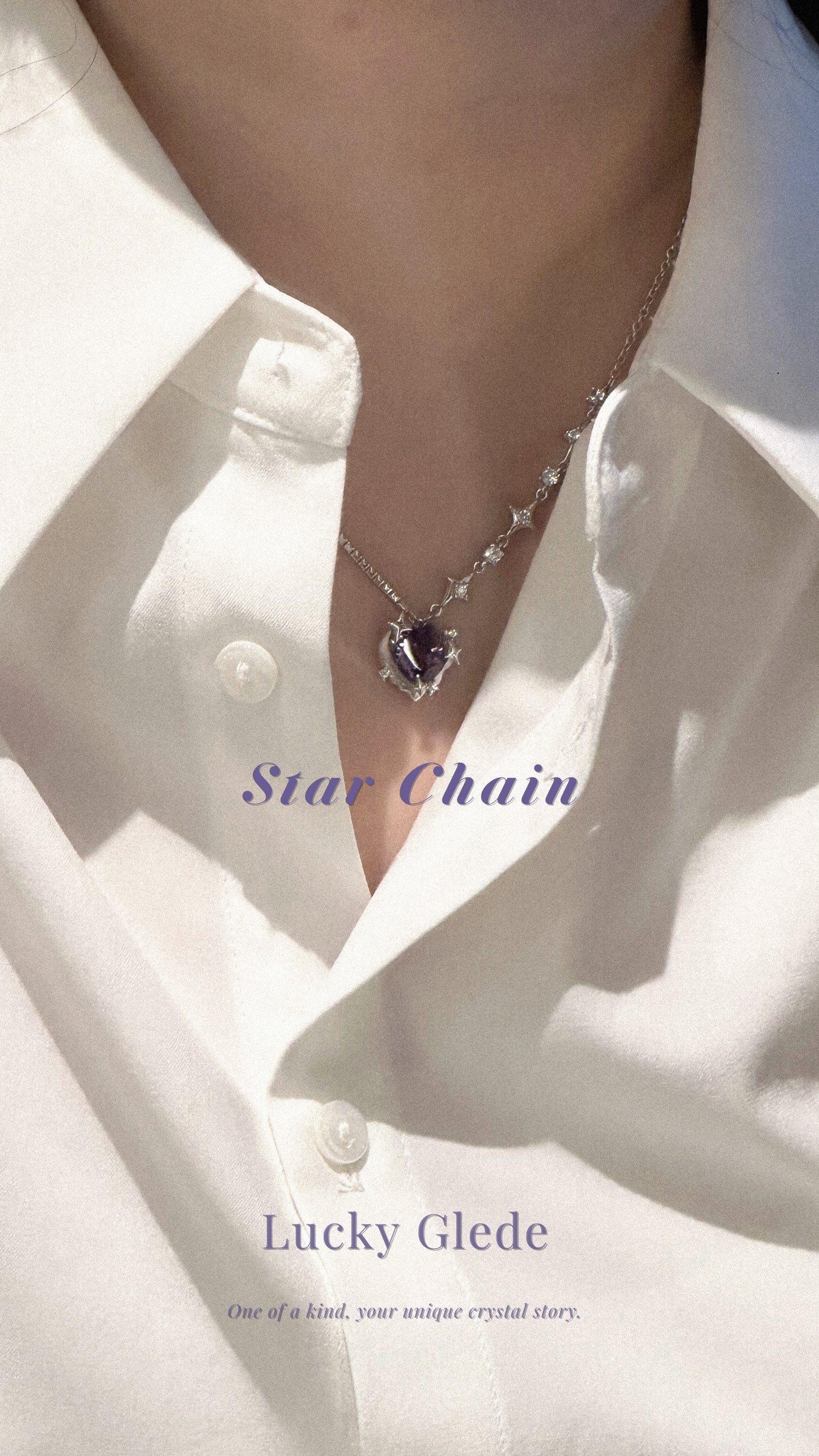Star Chain Amethyst Necklace