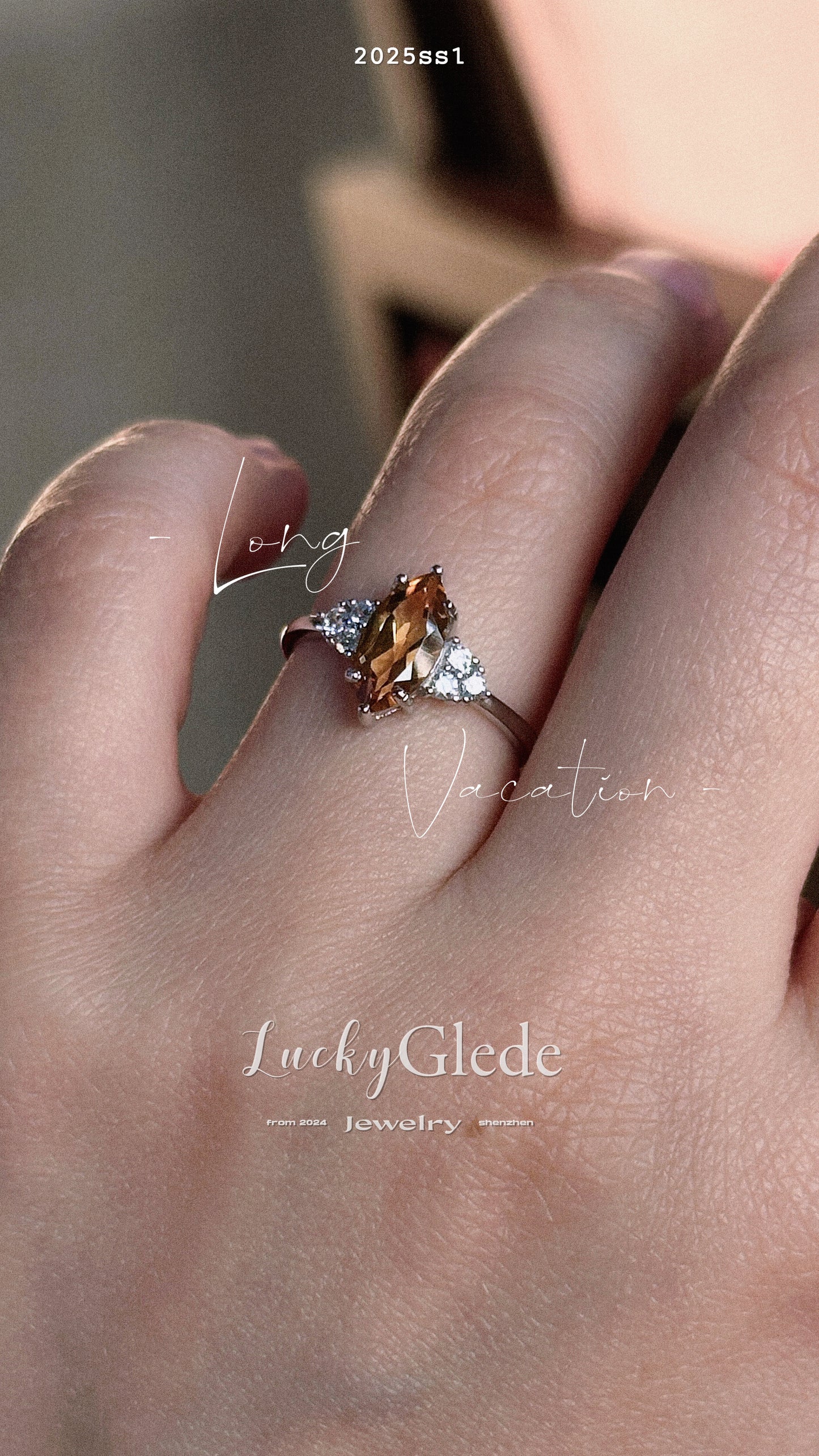 Long Vacation Citrine S925 Ring