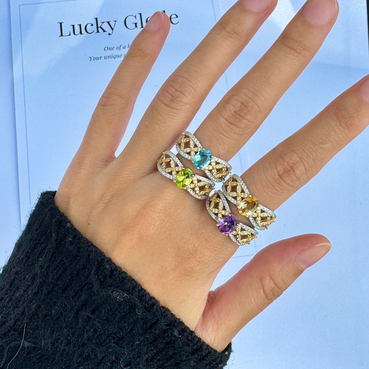 Cosmic Dance Citrine S925 Ring