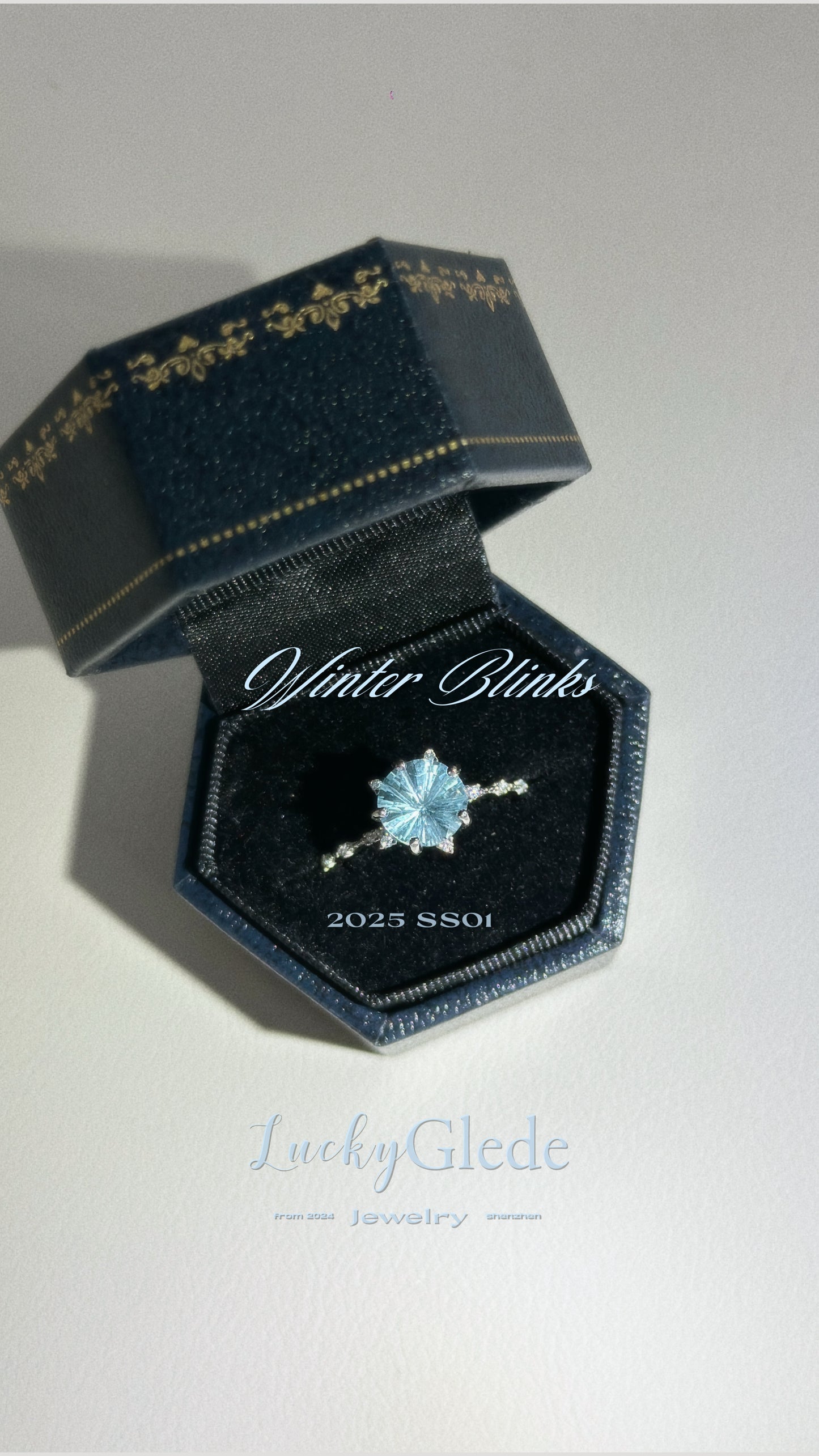 Fireworks Flash Blue Topaz S925 Ring