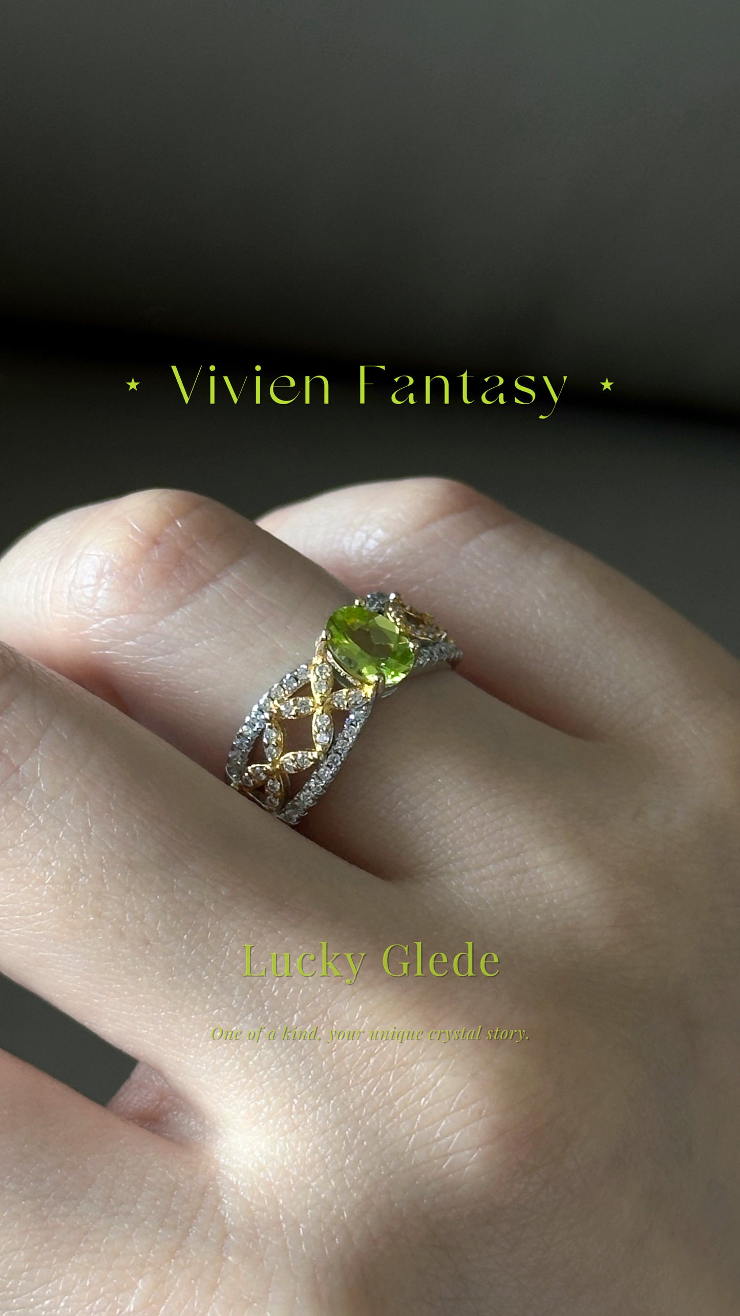 Cosmic Dance Peridot S925 Ring