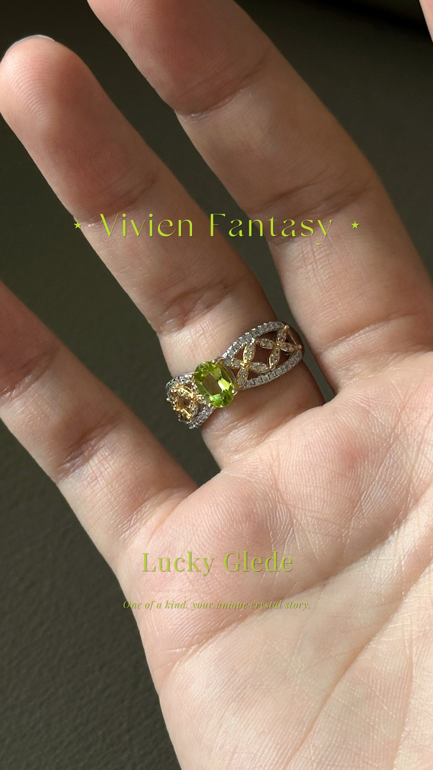 Cosmic Dance Peridot S925 Ring