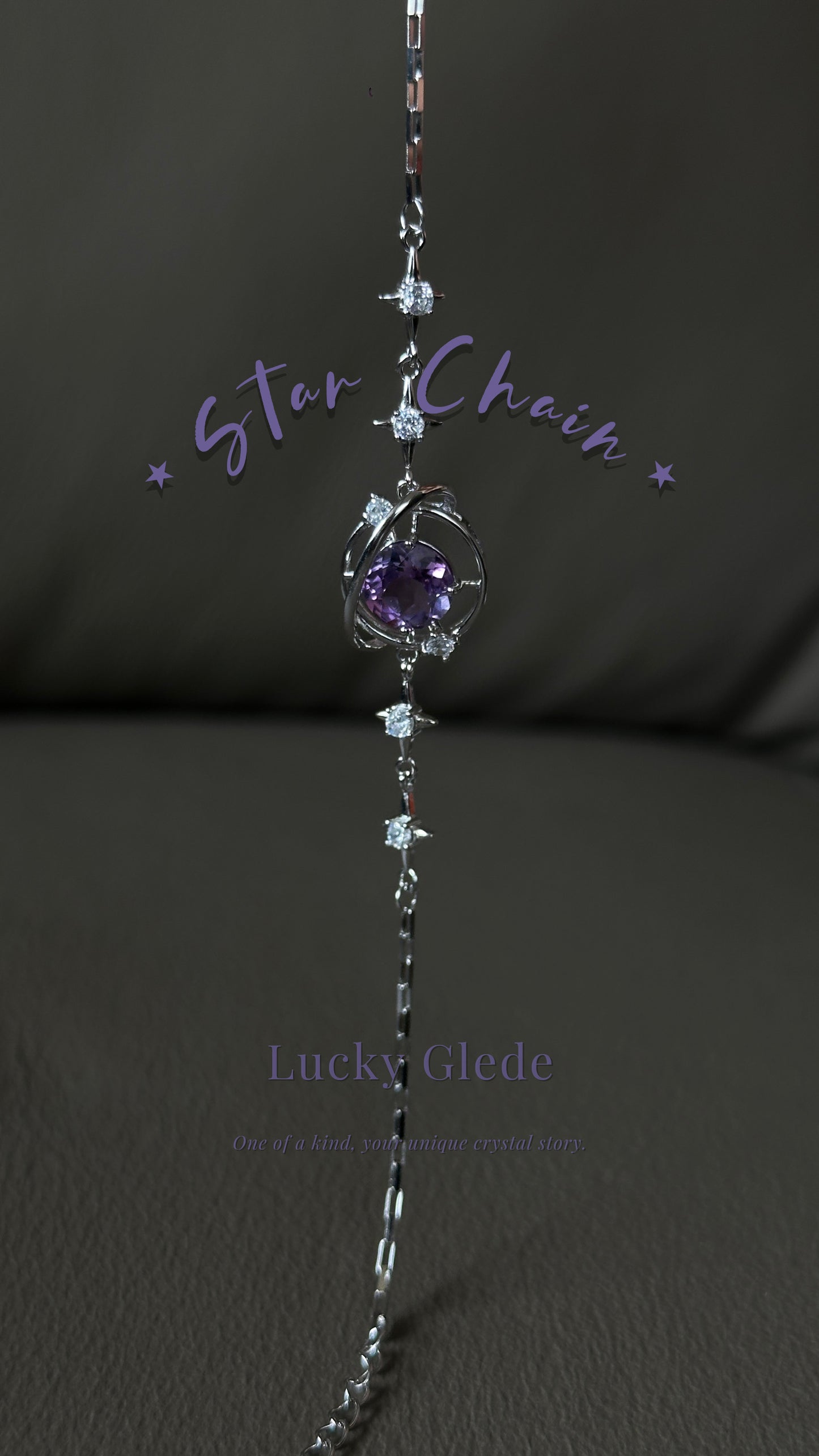 Cosmic Love Amethyst S925 Bracelet