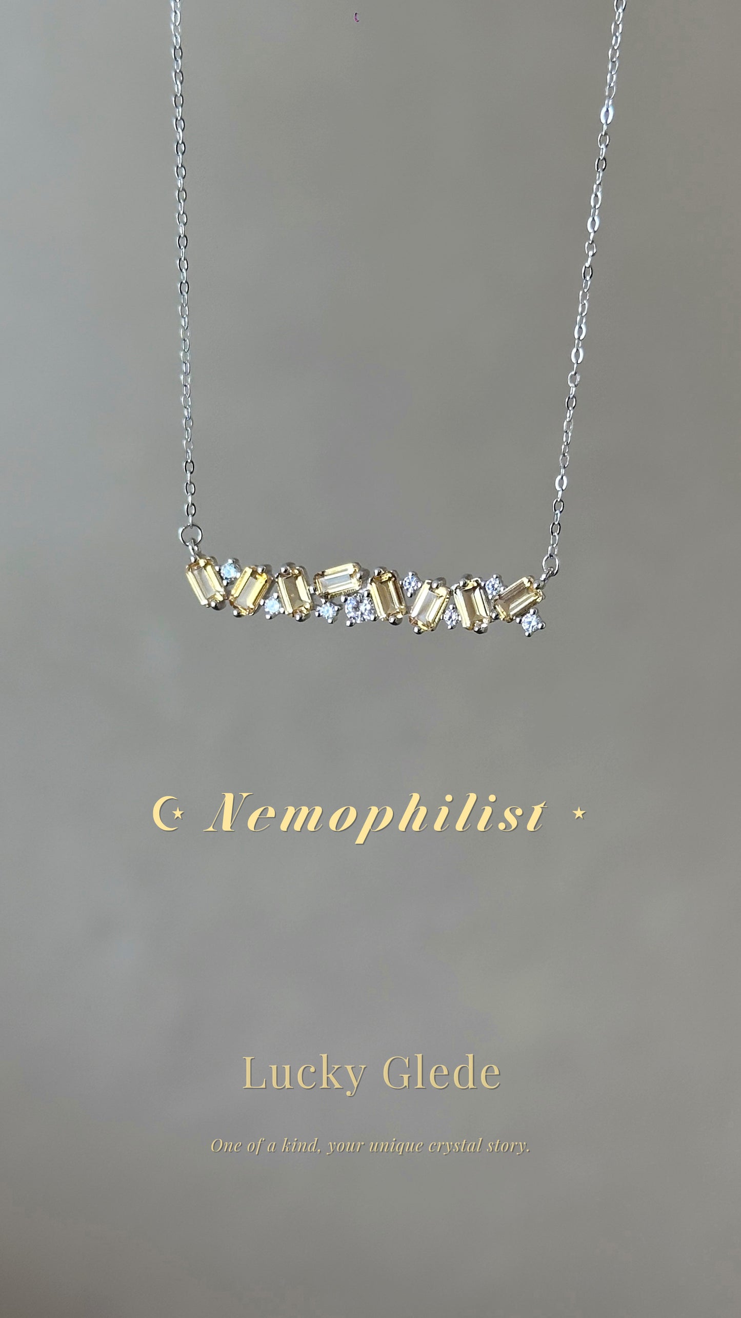 Golden Lime Citrine S925 Necklace