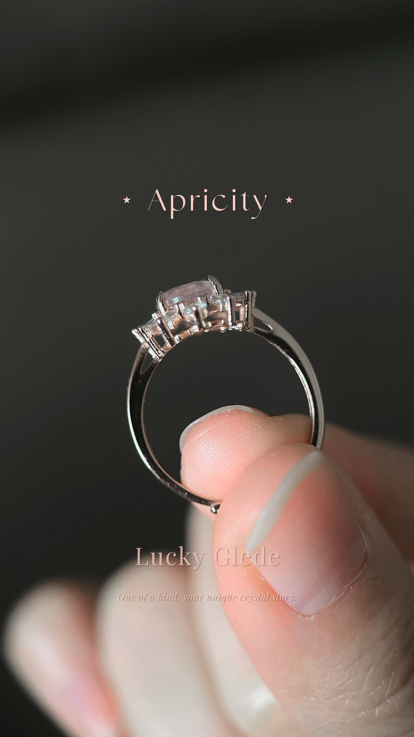Lotus Blossom Rose Quartz S925 Ring