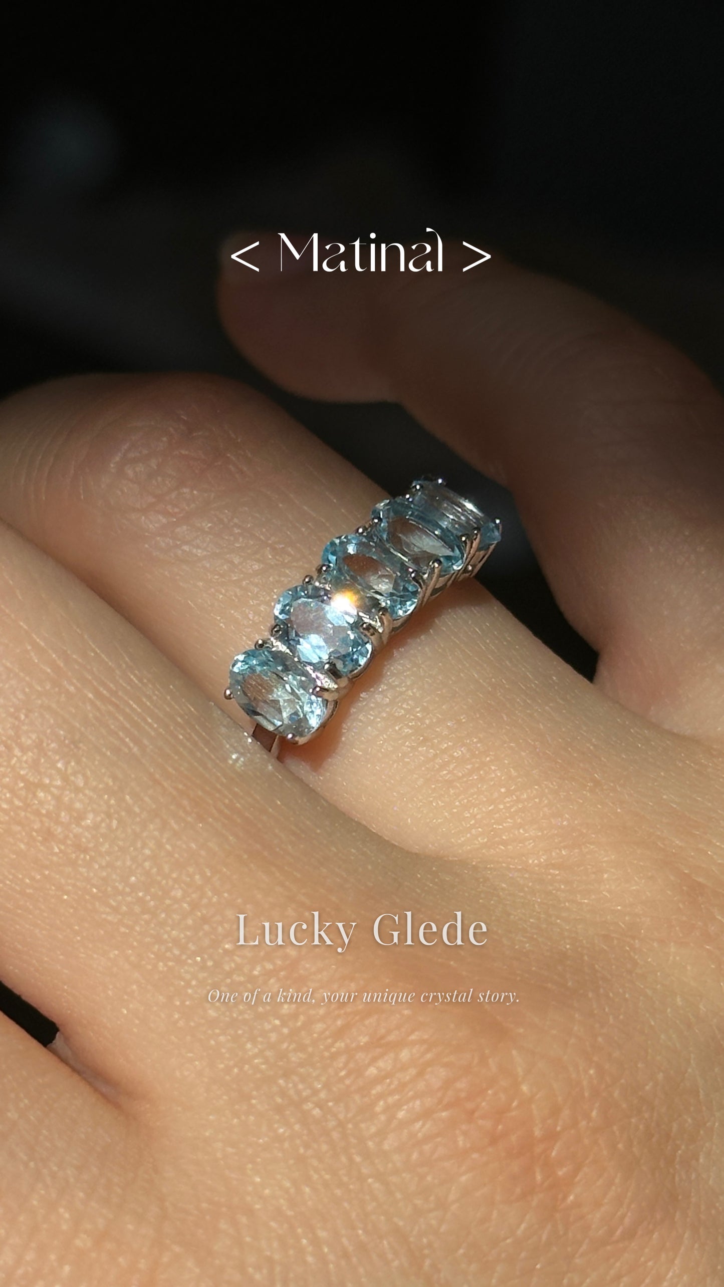 Trendsetter Blue Topaz S925 Ring