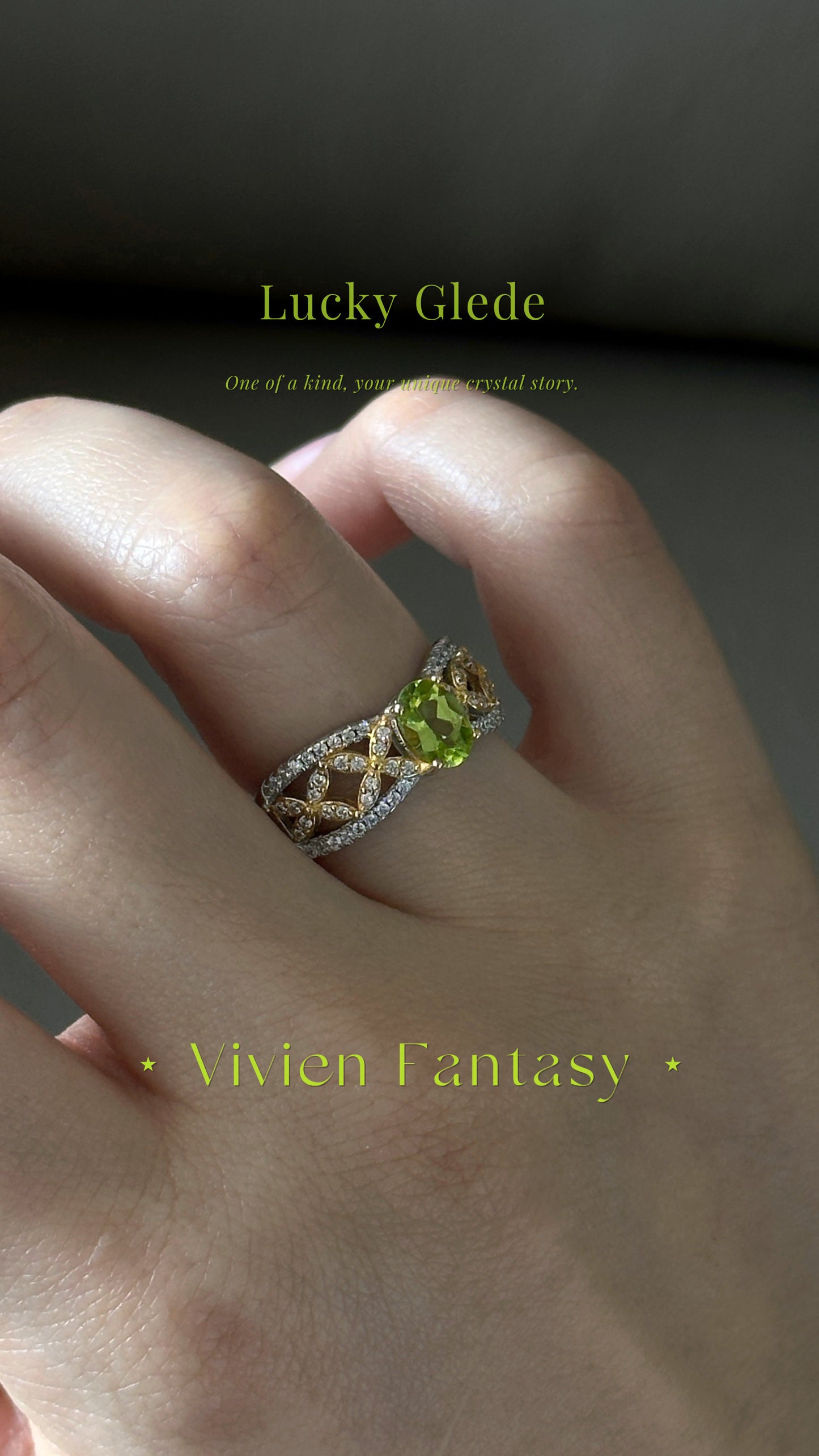 Cosmic Dance Peridot S925 Ring