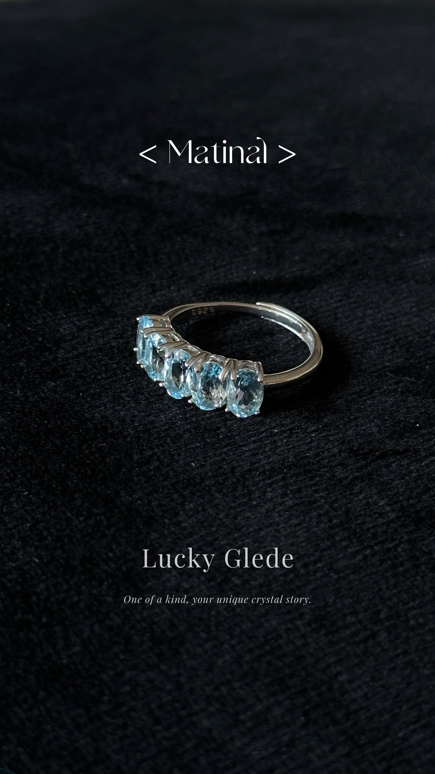 Trendsetter Blue Topaz S925 Ring