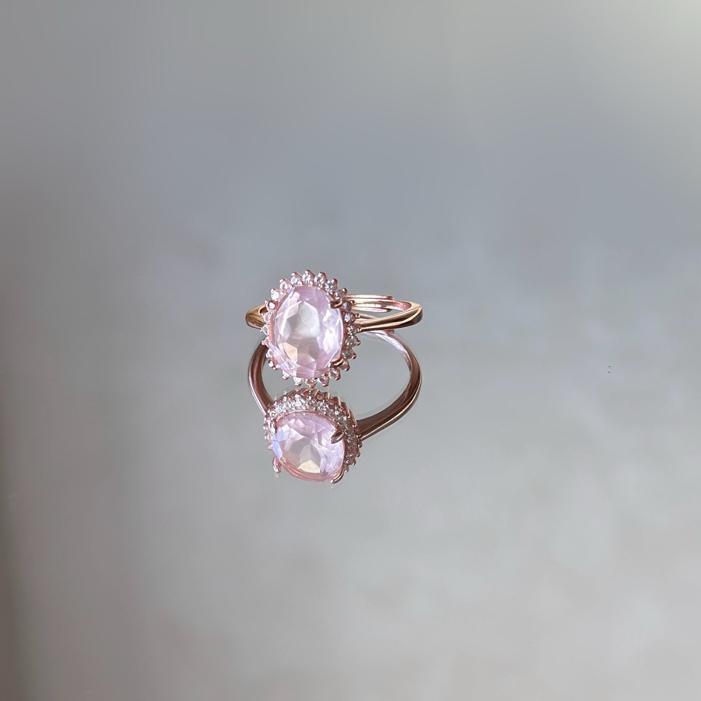 Spring Whisper Rose Quartz S925 Ring