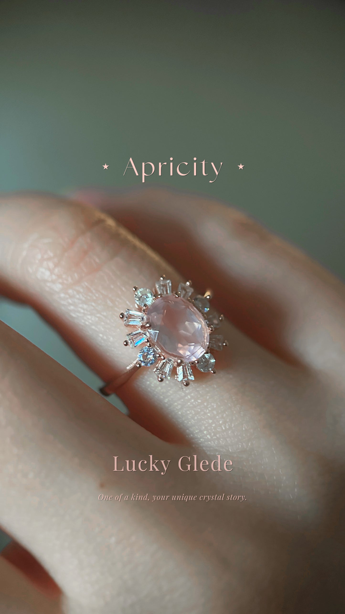 Lotus Blossom Rose Quartz S925 Ring