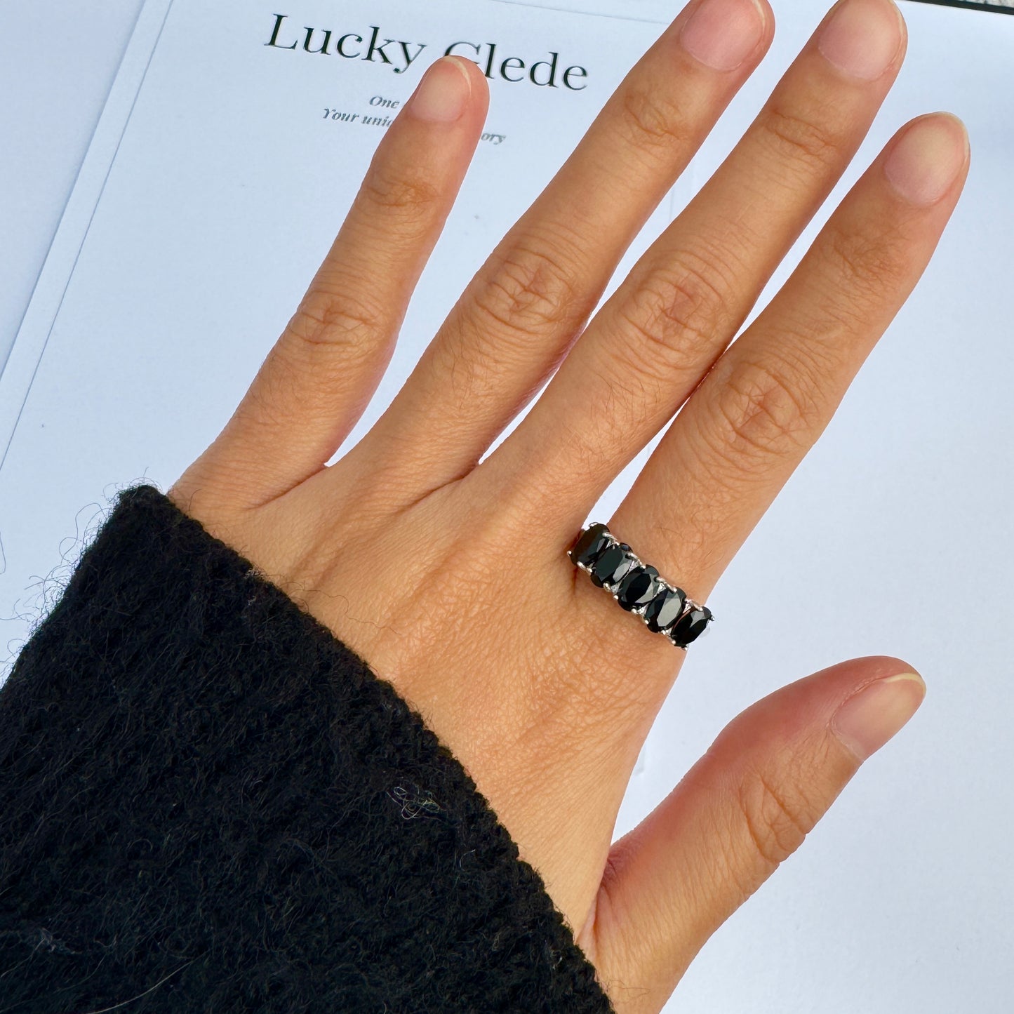 Trendsetter Black Spinel S925 Ring