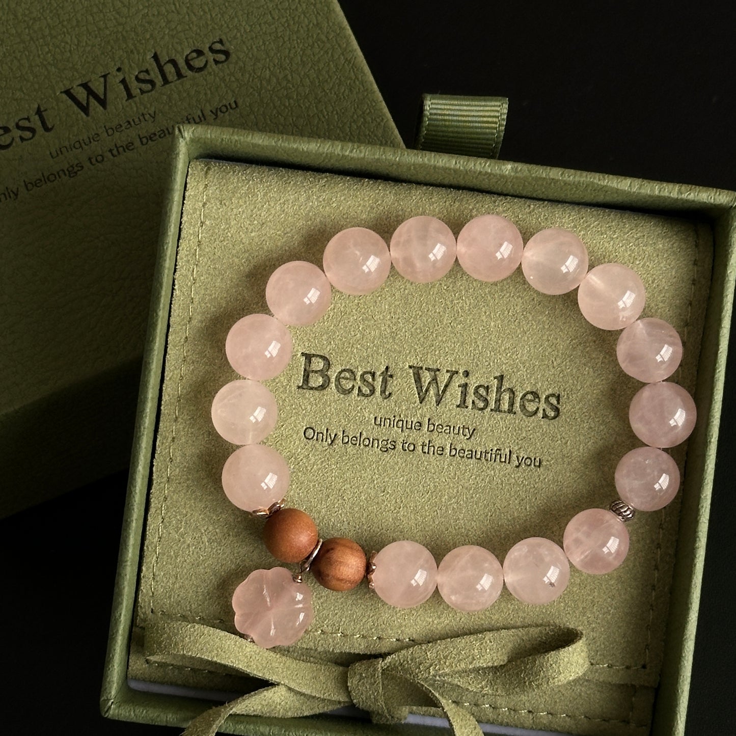 Rose Quartz Bracelet: S925 and Clover