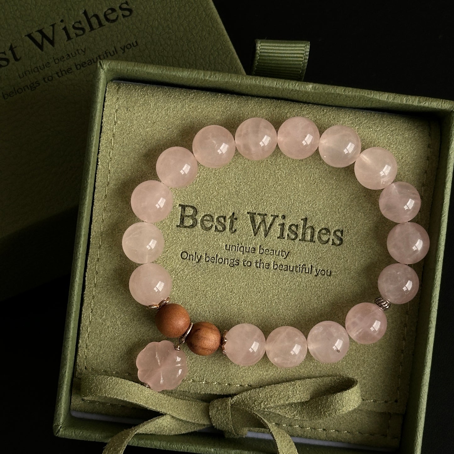 Rose Quartz Bracelet: S925 and Clover