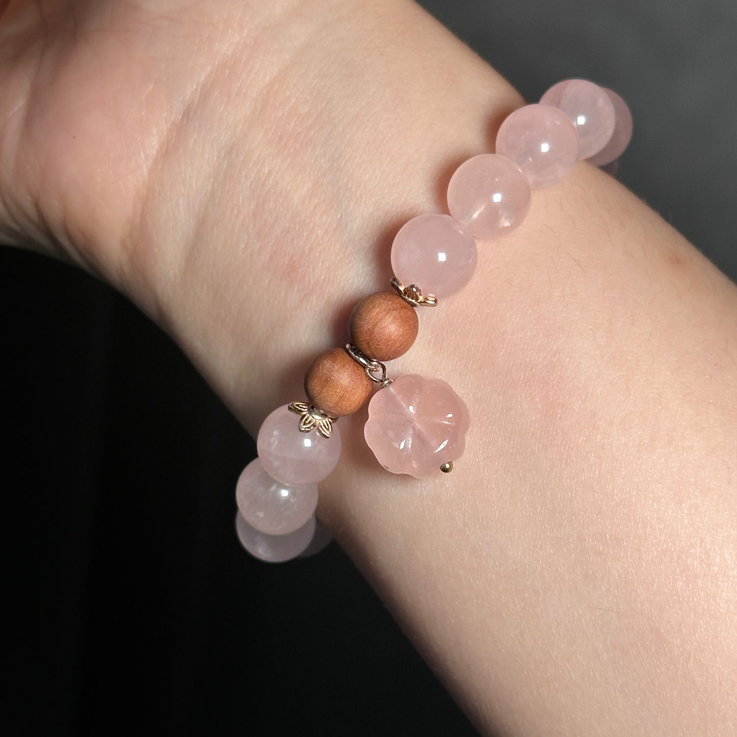 Rose Quartz Bracelet: S925 and Clover