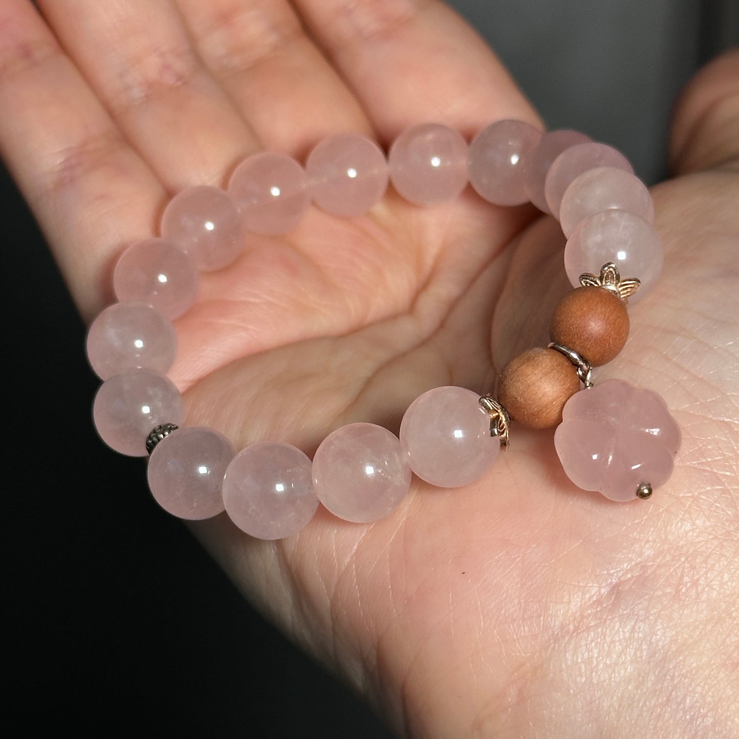 Rose Quartz Bracelet: S925 and Clover