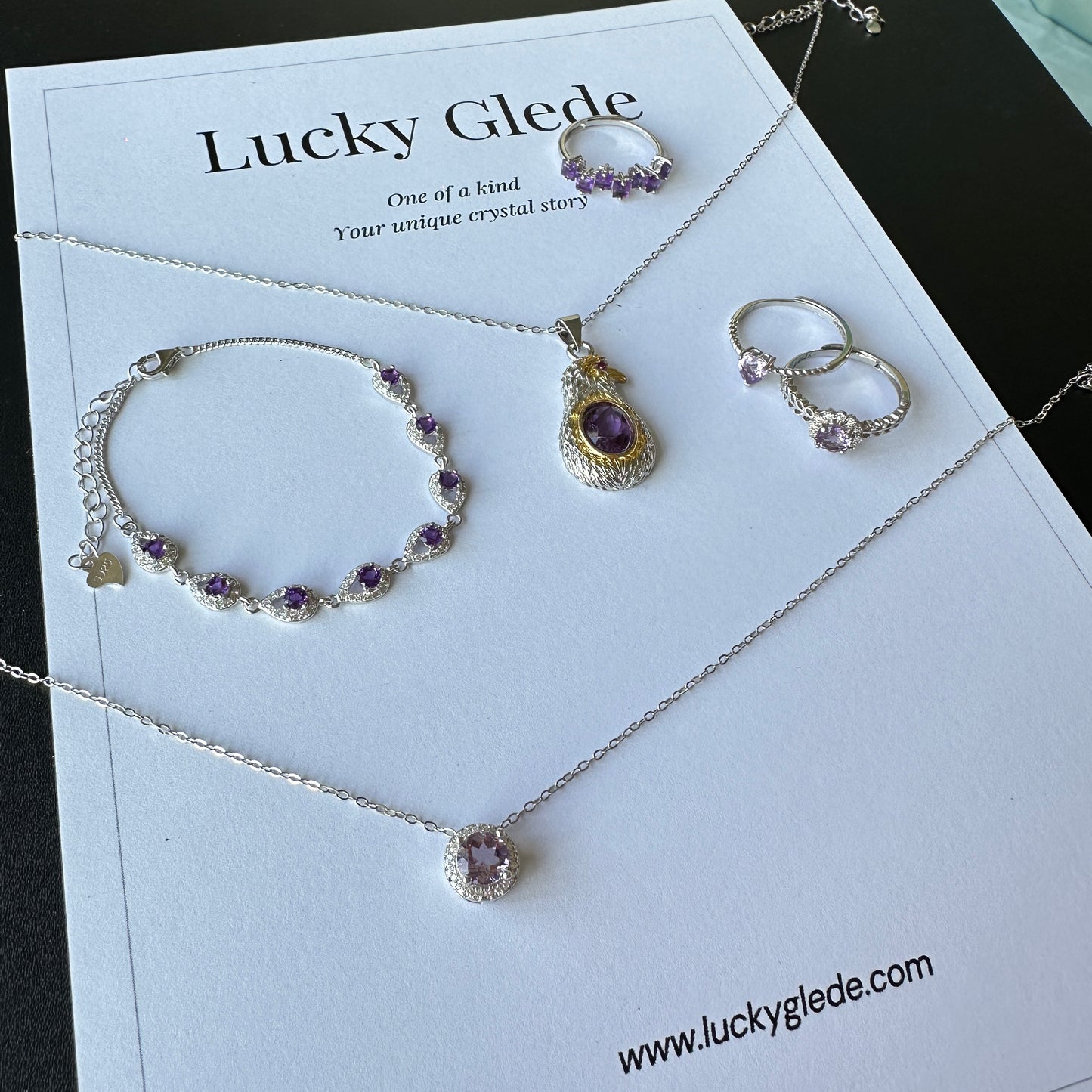 Natural Amethyst Jewelry Set