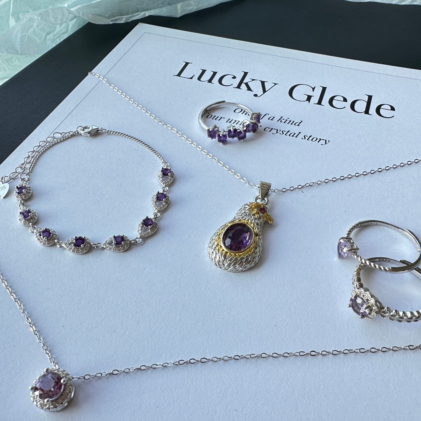 Natural Amethyst Jewelry Set