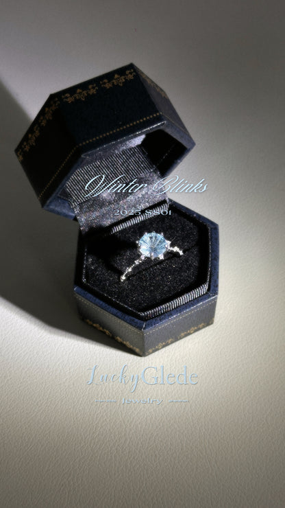 Fireworks Flash Blue Topaz S925 Ring