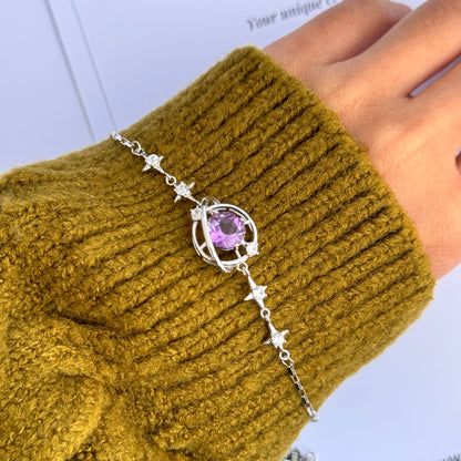 Cosmic Love Amethyst S925 Bracelet