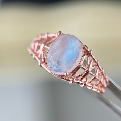 Moonstone S925 Ring Rose Gold