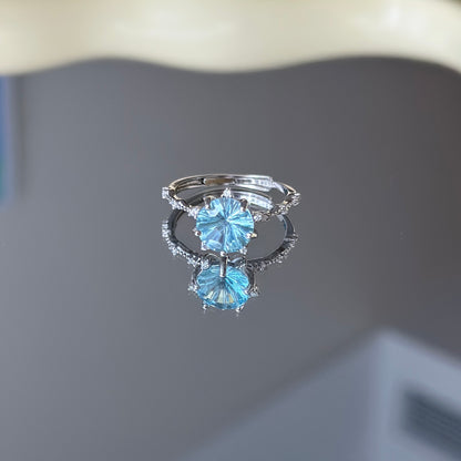 Fireworks Flash Blue Topaz S925 Ring