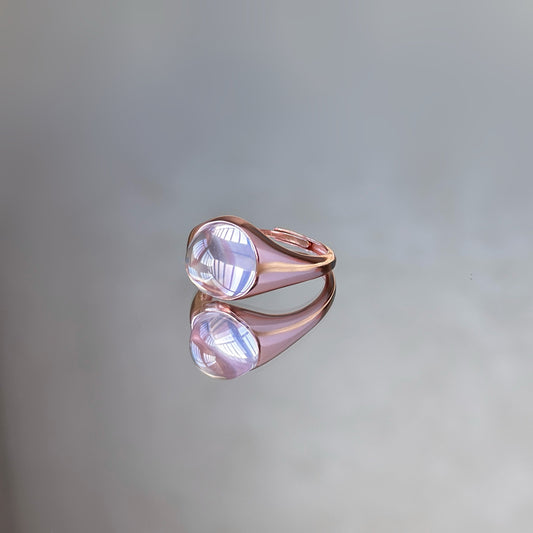 Classy Rose Quartz S925 Ring