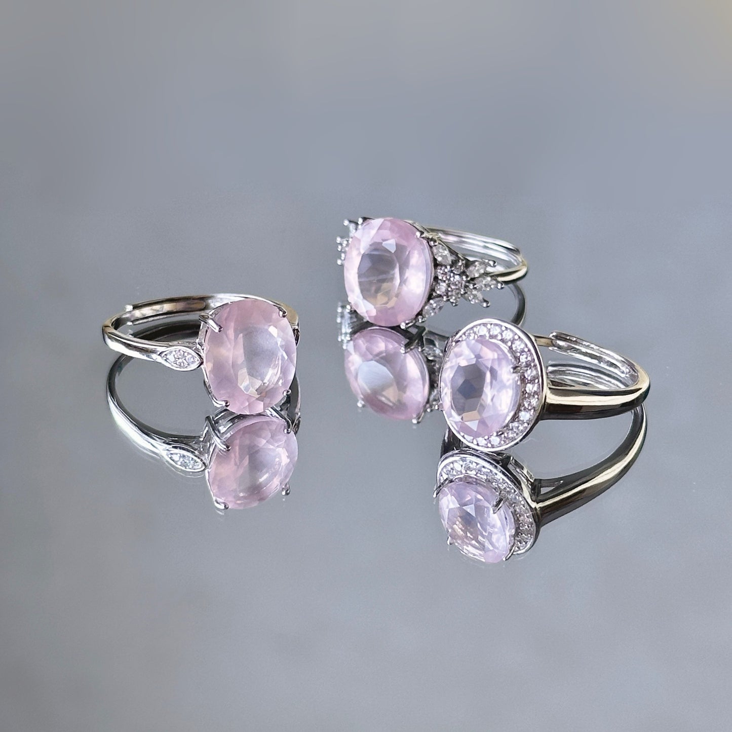 Cloud Stroll Rose Quartz S925 Ring