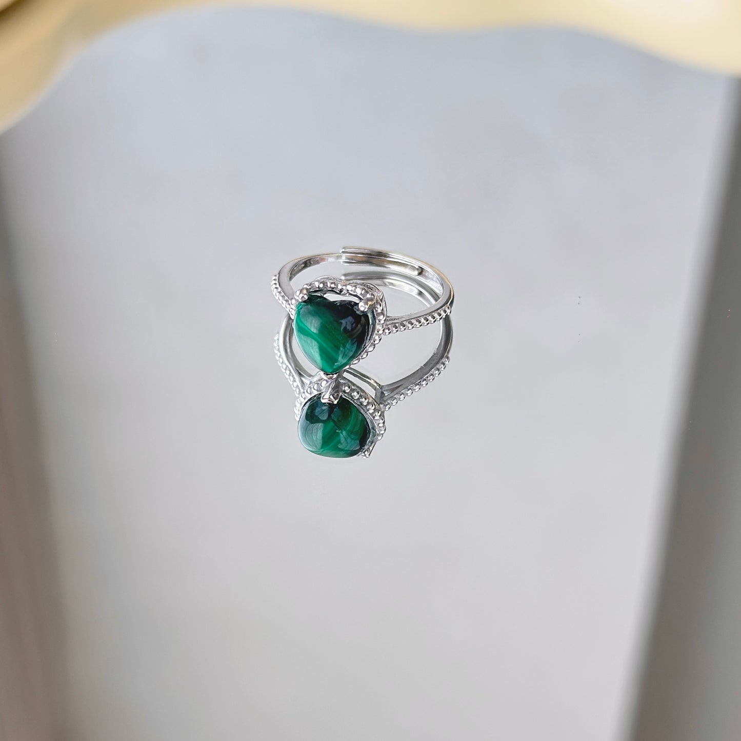 Heart Malachite S925 Ring