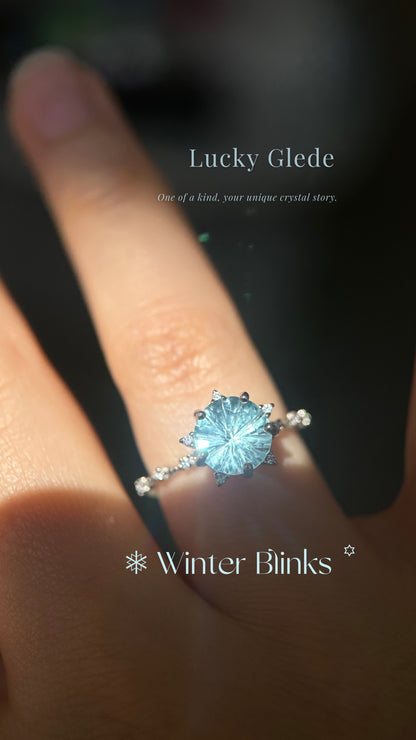 Fireworks Flash Blue Topaz S925 Ring