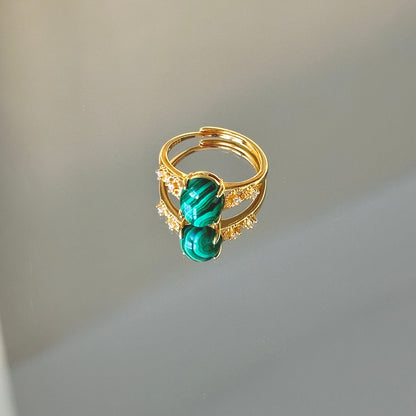 Elegant Malachite S925 Ring