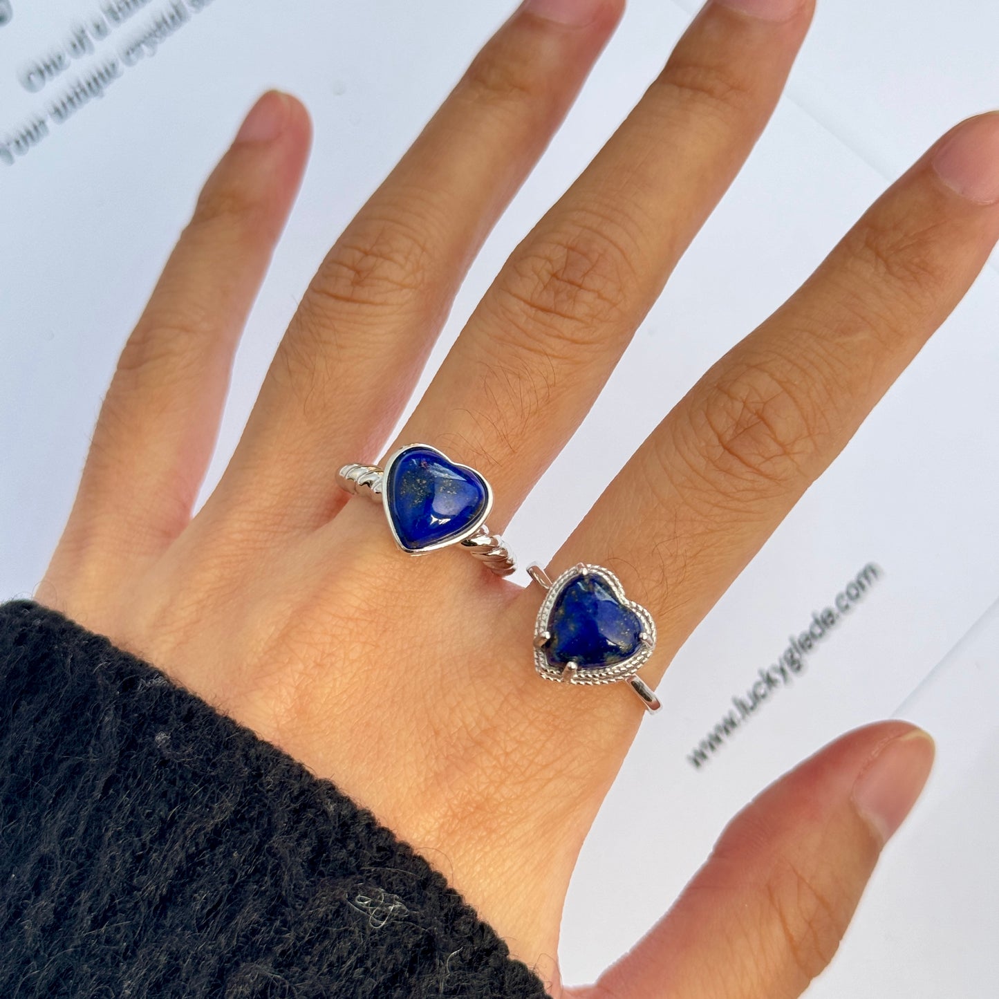 Heart Lapis Lazuli S925 Ring