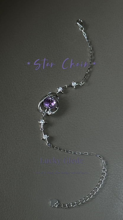 Cosmic Love Amethyst S925 Bracelet