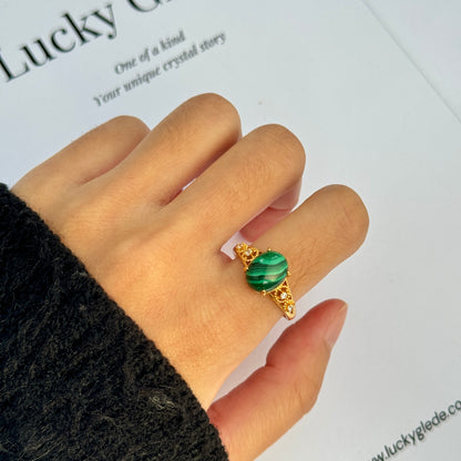 Elegant Malachite S925 Ring